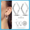 New S925 Silver Double Hoop Earrings Sparkling Pave Stud Earring Gift For Women Engagement Jewelry Anniversary