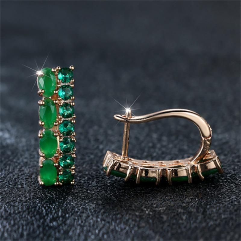 Европейские и американские модные круглые серьги в форме яйца цвета шампанского с микро-инкрустацией из зеленого нефрита