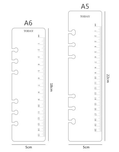 A5 A6 A7 Transparent Loose Leaf Binder Loose Strap Loose Leaf Inner Core Note Book Journal Planner Office Supplies