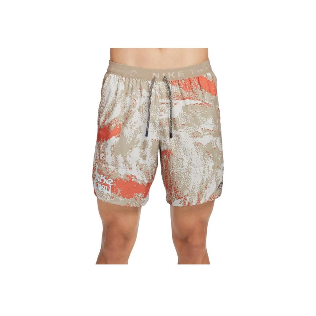 Nike Trail Stride Dri-Fit All Over Print Fashion Versatile Three-Quarter Sports Shorts Men Shorts Khaki FV9950-247
