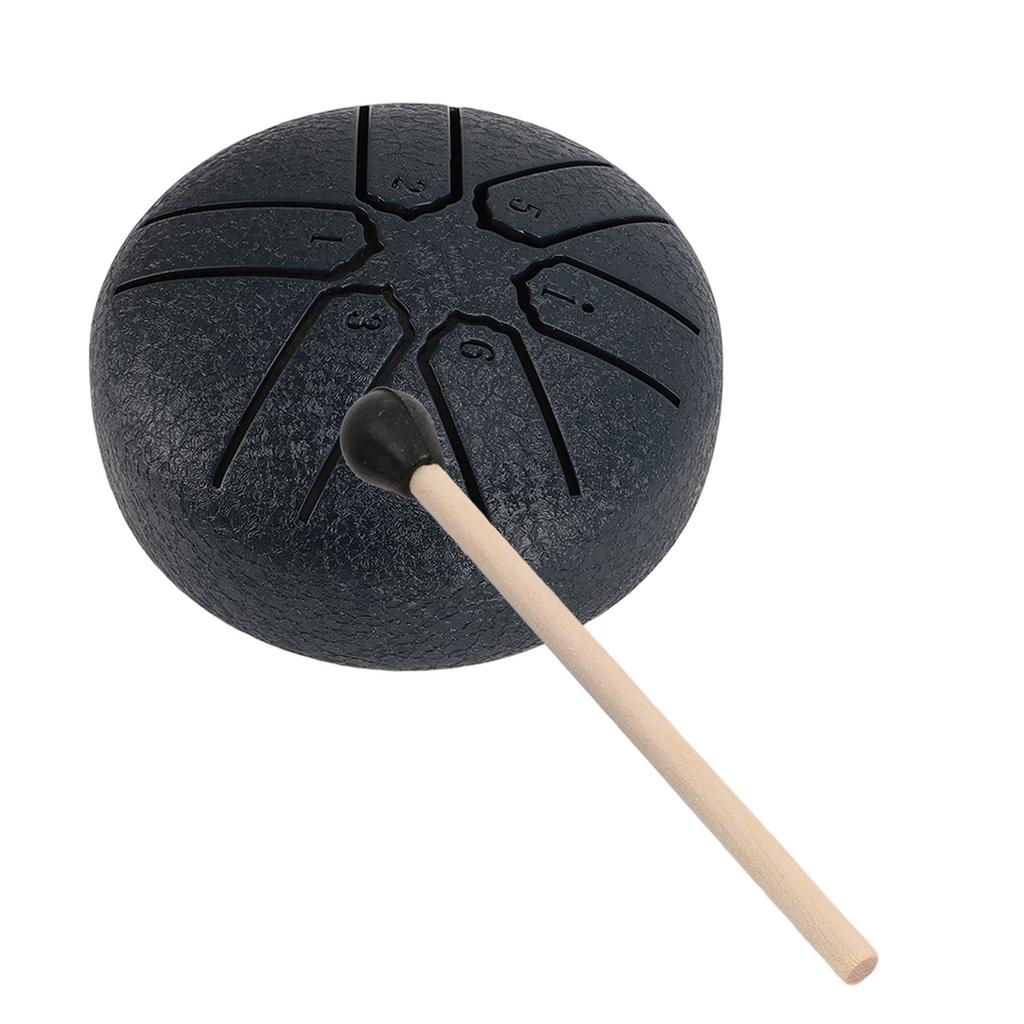 3in Steel Tongue Drum 6 Tones Mini Worry Free Drum for Mediation Mind Body Healing Yoga Percussion