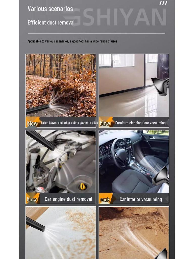 Rechargeable German-style High-Power Blower: Hair Dryer, Dust Cleaner & Fire Starter