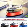 Helicopter Car Air Freshener Solar Rotating Car Diffuser Ornaments Decor Interior Decoration Car Fragrance Mute Office Gift