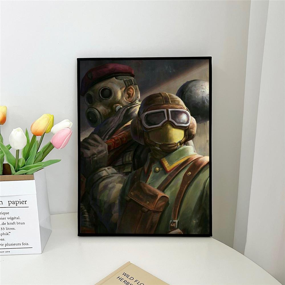 1 шт. R-R6 Rainbows Six Siege Классический фильм Самоклеящийся художественный постер Водонепроницаемая бумажная наклейка Декор для стен кофейни, бара, комнаты