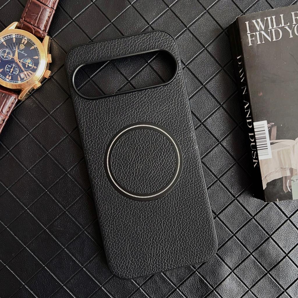 Кожаная текстура личи для магнитного чехла Magsafe для Google Pixel 9 8 7 6 8A 7A 6A 5A XL Pro с беспроводной зарядкой, противоударный чехол