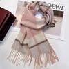 100% Wool Plaid Scarf for Women and Men - Warm, Stylish Gift for Winter