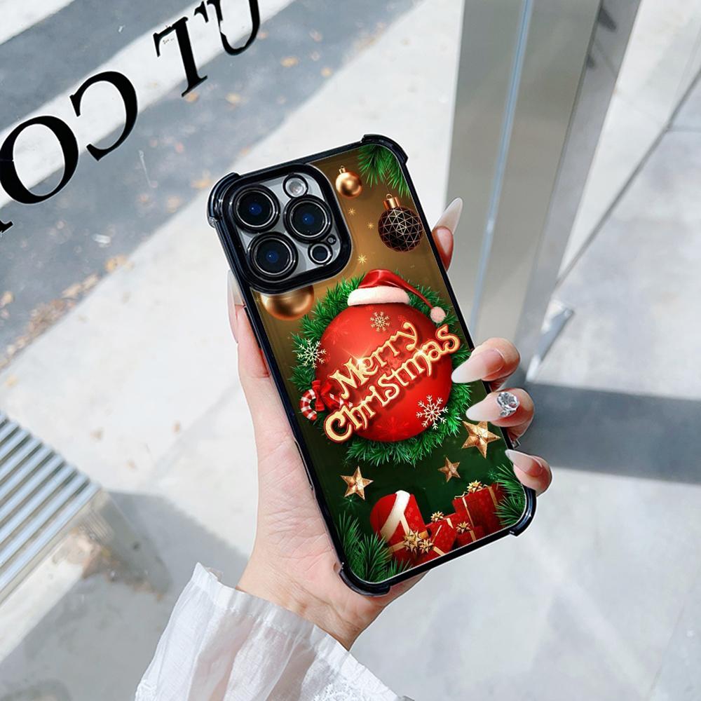 Ae113 Merry Christmas art Santa design art Гальванизированные чехлы для телефонов TPU для Xiaomi 11 Lite Redmi Note 13 Pro 12C Huawei Защитный чехол на четыре угла