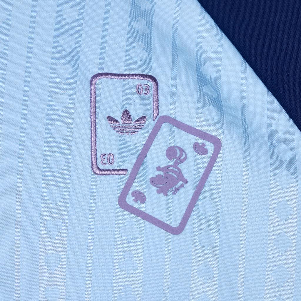 adidas Originals X Disney Кот Чешир Свободный крой Круглый вырез В полоску Повседневная Спортивная Короткий рукав Футболка Унисекс Топы KY8308