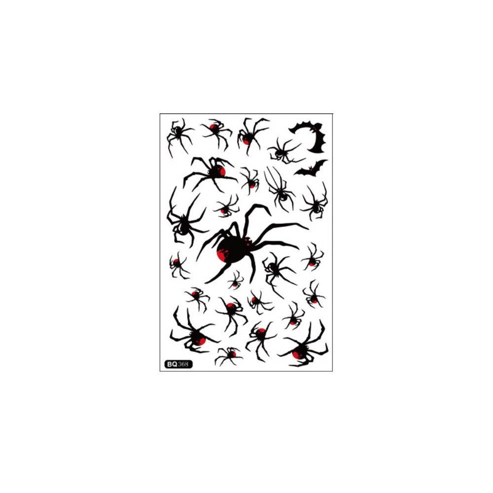Черные Хэллоуин Наклейки Статические Мультяшные Паук Летучая Мышь Наклейки Витрина Дверь Окно Украшение Дома Страшная Наклейка Гладкая Поверхность
