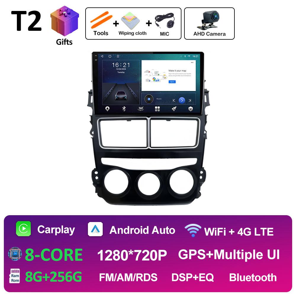 Беспроводной CarPlay Smart System для Toyota Vios Yaris 2018 2019 2020 Android Auto GPS Навигация QLED IPS Экран WIFI Авто Инструменты
