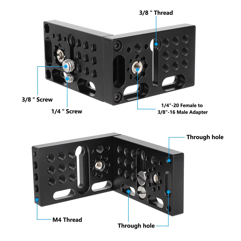 Universal L-Shaped Quick Release Plate for DSLR/Mirrorless Camera Tripod - Vertical Shooting Stabilizer (3920)