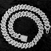 14mm Cuban Link Chain for Men Iced Out Miami Cuban Link Chain Necklace Bracelet for Men Women Bling Diamond Cuban Chains Necklaces Hip Hop Jewelry