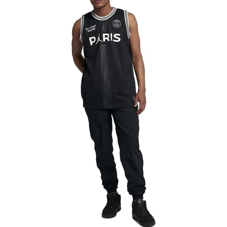 Джерси Air Jordan x PSG Ici Cest Paris 'Черный' Мужское BQ4207-010