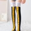 Забавные гольфы выше колена, модные носки с куриными лапками для женщин, фитнес, спорт, повседневные носки