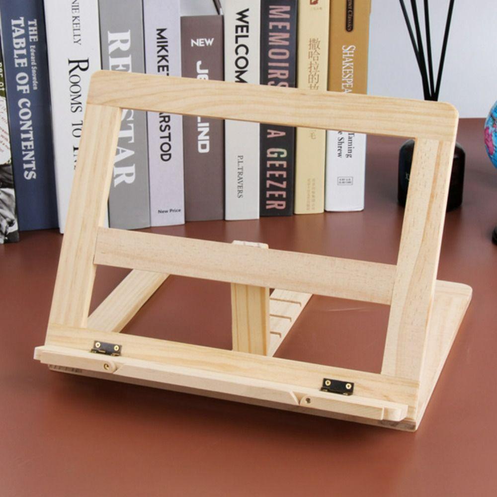 Деревянная подставка для чтения книг, нескользящая настольная подставка, портативная кухонная подставка для рецептов, для дома