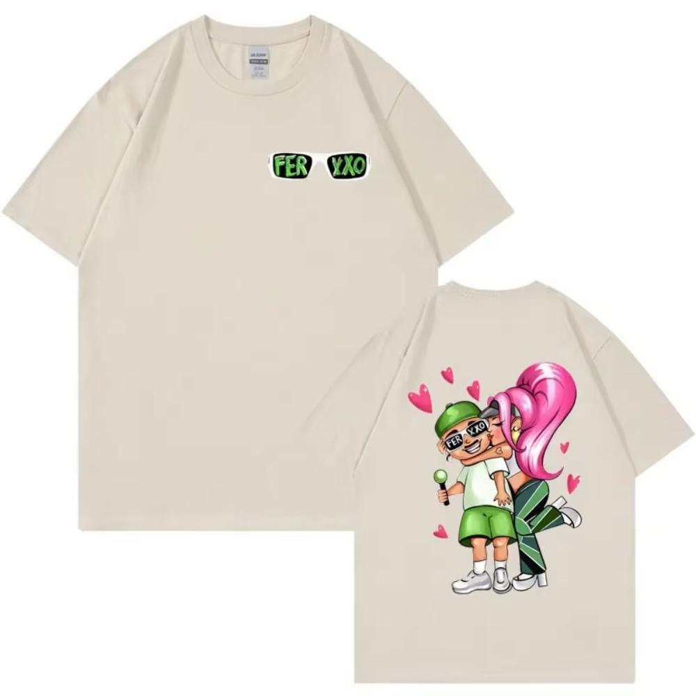 Singer Karol G and Feid Ferxxo Graphic T-shirt for Men Women Fashion Aesthetic Vintage TShirts Casual Cotton Oversized Tee Shirt