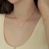 ADAUL Pearl Thin Necklace - Silver