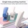 Одиночный дырокол Вместимость 40 листов Дырокол Регулируемое положение пробивки для бумаги, карточек, кожи Дырокол для точного выравнивания для дома, офиса