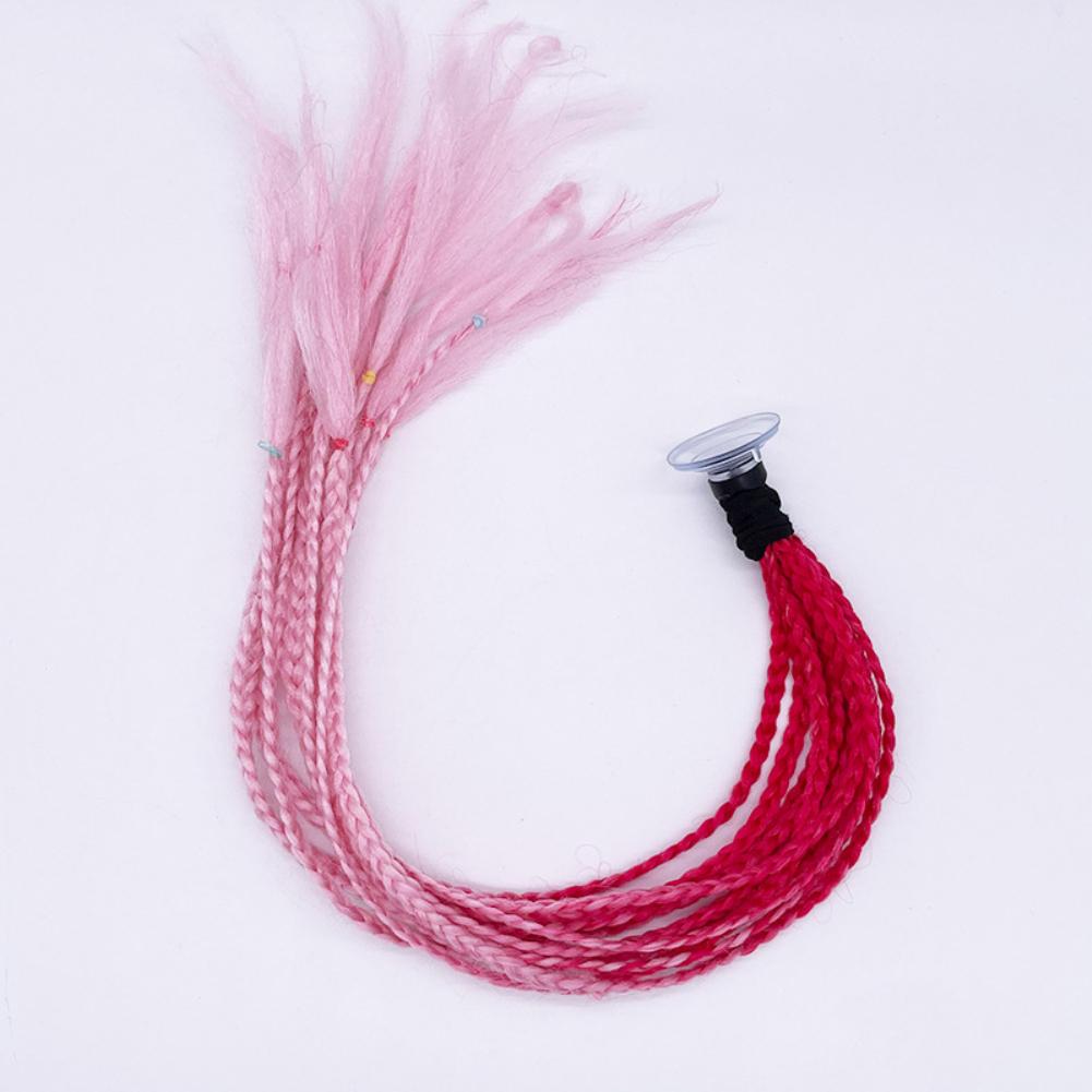 Мужской шлем, женский плетеный мотоциклетный хвост, грязный градиент, рампа для волос, панк-байкерский шлем, украшение 55 см