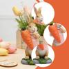 Миниатюрная фигурка кролика, скульптура животного из смолы, центральный элемент для крыльца, дома, клумбы, праздничные декоративные предметы