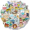 50 Pp Waterproof Stickers Cute Cartoon Small Animals Decorative Stickers Diy Hand Account