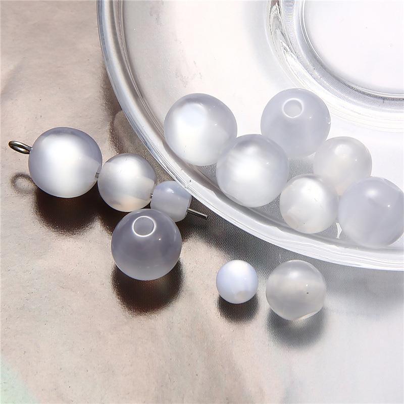 Круглые бусины «кошачий глаз» из смолы для изготовления украшений своими руками и детских поделок