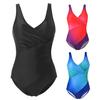Women Swimsuit Gradient Solid Color Slim Size Summer Fit Plus Lady Monokini for Beach