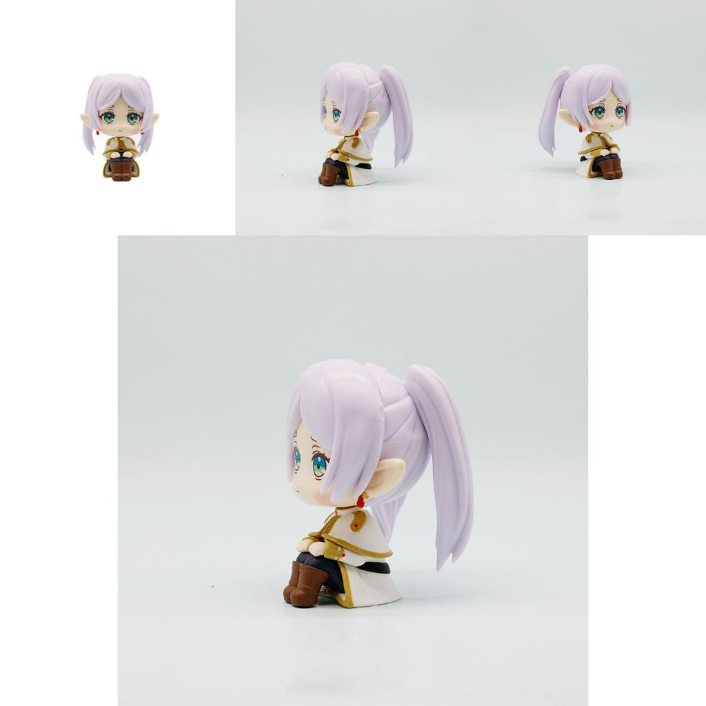 Pvc Sitting Frieren Figurine For Home Office Desktop Decoration