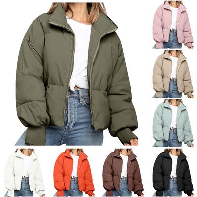 Женское свободное и тонкое теплое пальто, короткая пуховая хлопковая куртка