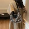 Casual Solid Large Capacity Simple Versatile Half-moon Leopard Print Personality Travel Shoulder Bags