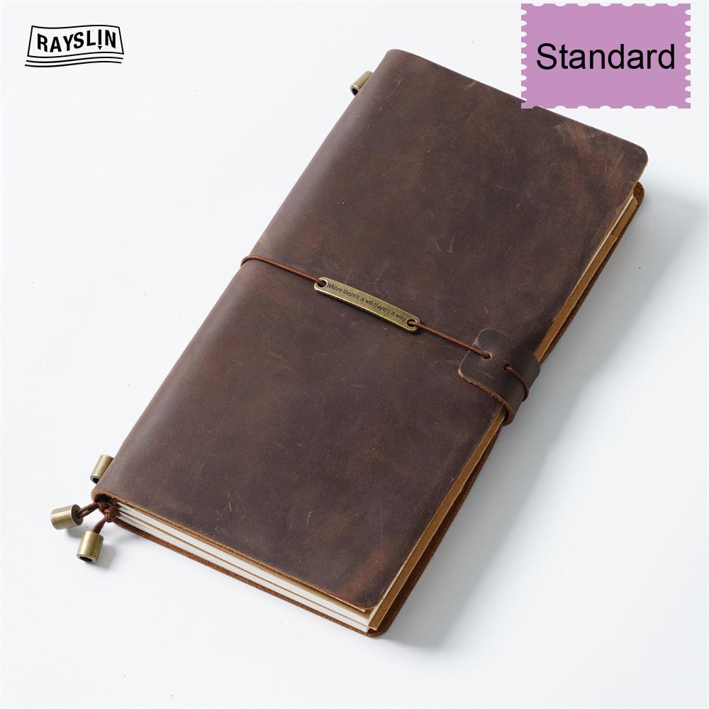 7 Colors 4 Sizes Travel Journal Genuine Leather Cover Handmade Notebook DIY A5 Diary Office School Note Book Free Embossing Name