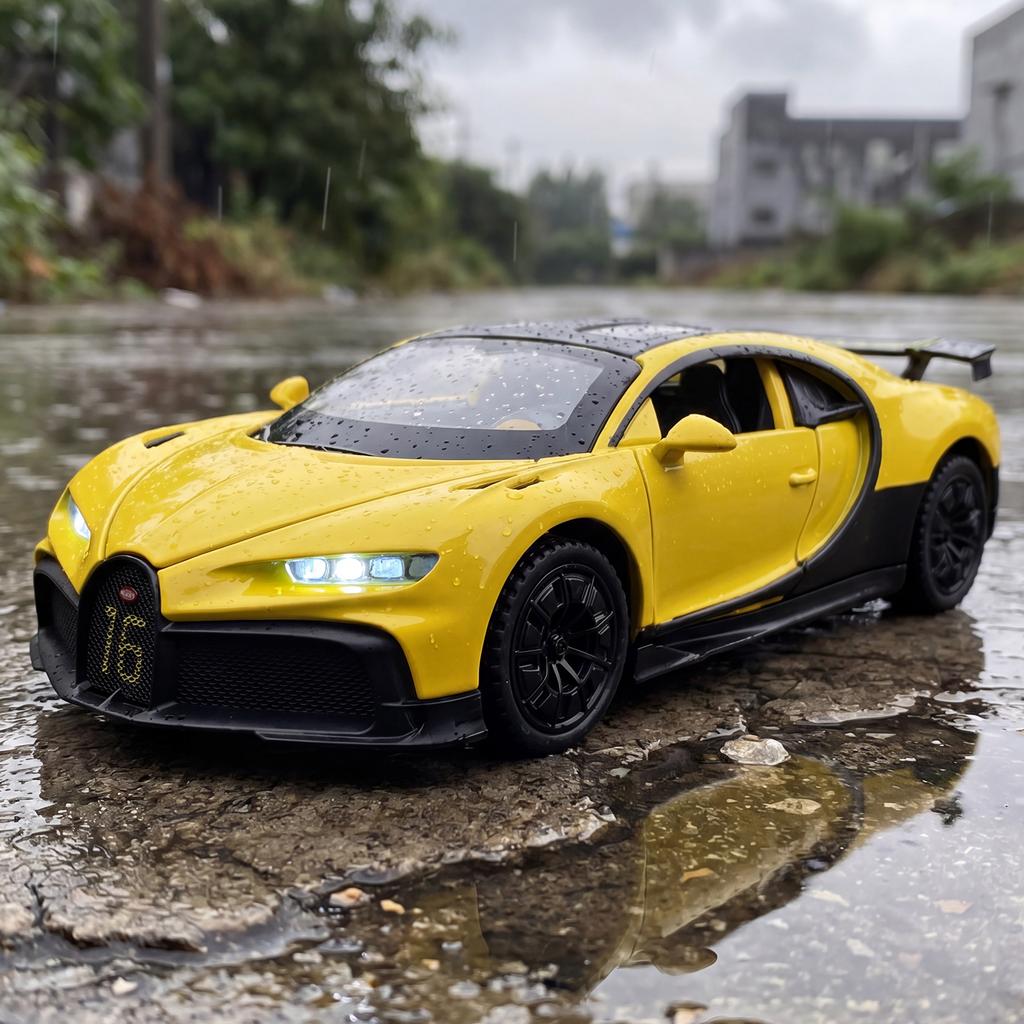 1:32 Chiron Hypercar Alloy Sports Car Model Diecast Metal Toy Racing Vehicle Car Model Simulation Sound And Light Gifts