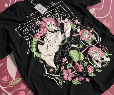 Футболка Mitsuri Kanroji Demon Slayer Kimetsu No Yaiba Nezuk, подарочная рубашка, все размеры