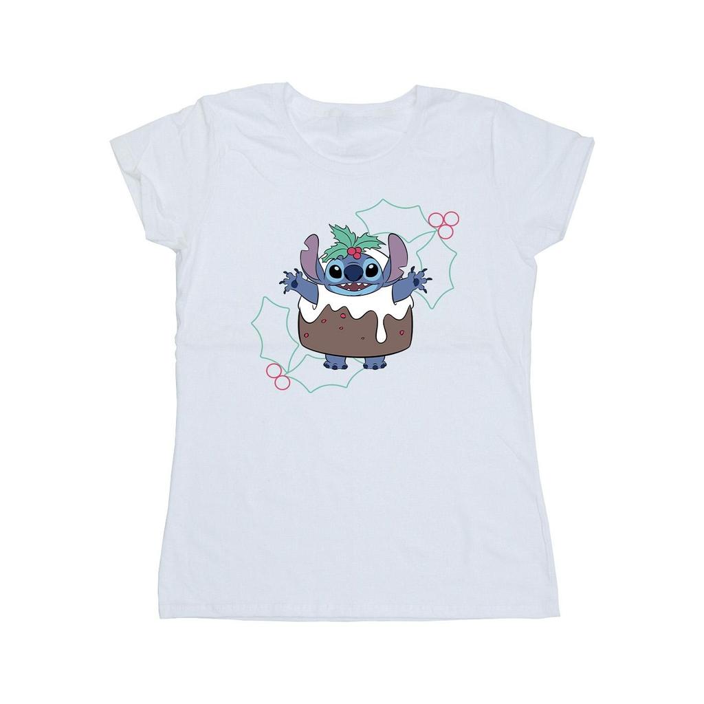 Disney Womens/Ladies Lilo & Stitch Pudding Holly Cotton T-Shirt