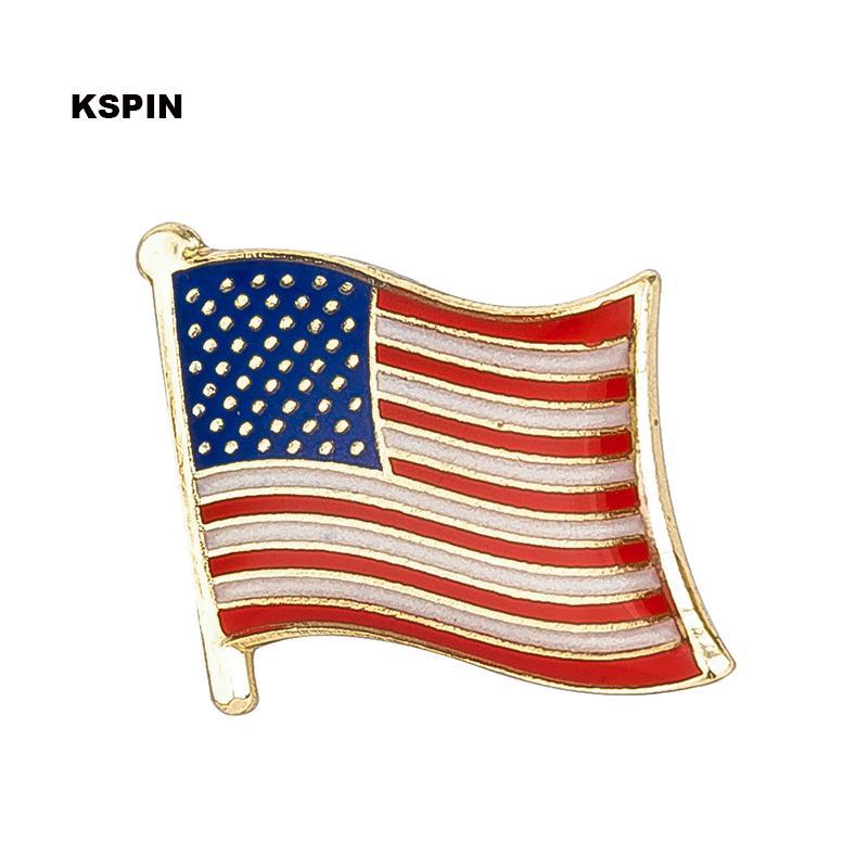 U.S.A Flag Badge Tip Clips Lapel Pin Brooches Pins Flag badge Brooch Badges
