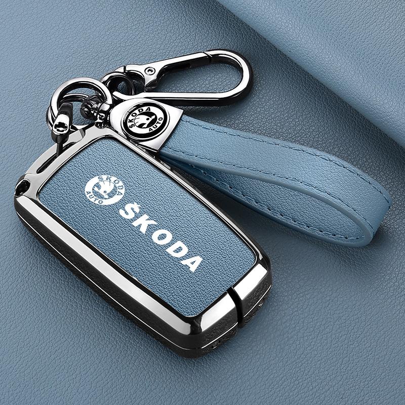 CWWR6 For Skoda Octavia A5 A7 Fabia Superb Kodiaq Karoq NEW Zinc Alloy Car Key Case Cover Holder Protection  Keychain Accessory