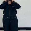 Осенне-зимняя мода Студенческий повседневный комплект из двух предметов для полных девушек 2-150 кг большого размера свободный свитер спортивный костюм женский