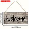 2d Flat 20*10cm, Wooden Home Decor, Welcome Signs, Creative Decorative Signs, for Home, Kitchen, Garden, Bedroom, Bar Decor.
