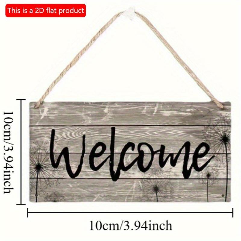 2d Flat 20*10cm, Wooden Home Decor, Welcome Signs, Creative Decorative Signs, for Home, Kitchen, Garden, Bedroom, Bar Decor.