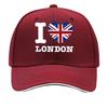 С надписью I Love London Подходит для женщин и унисекс Разработана для повседневного использования на открытом воздухе Легкая Бейсболка-сэндвич
