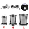 Food Grade Stainless Steel Telescopic Cup Travel Portable Outdoor Folding Cup Portable Extendable Water Cup Metal Wine Glass