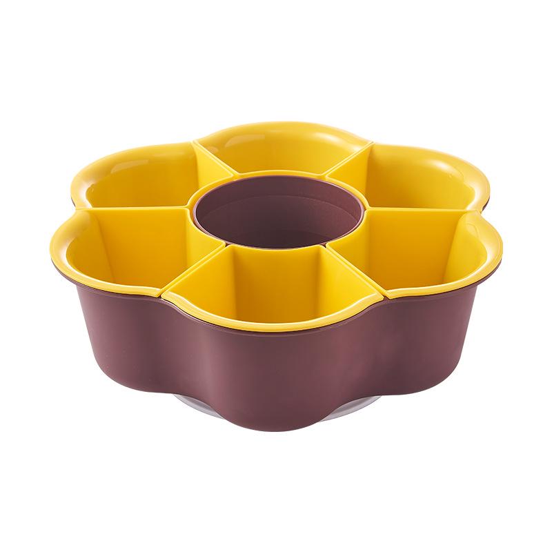 Multi-Functional Rotating Flower-Shaped Hot Pot and Vegetable Drain Basket