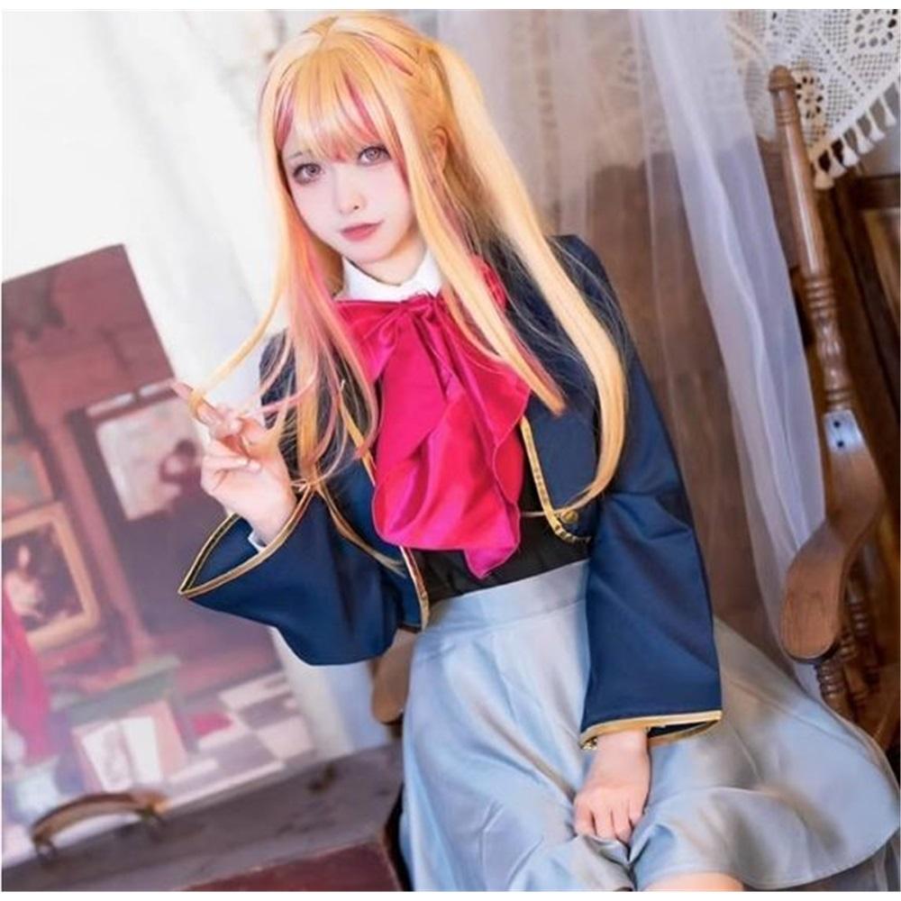 Аниме Oshi No Ko Ruby Hoshino Kana Arima Косплей Костюм Синяя школьная форма Карнавальный костюм Полный комплект Ruby Косплей