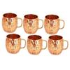 Кружка для пива Moscow Mule, дизайн в форме бочонка из чистой меди, лучше всего подходит для пивных коктейльных вечеринок, барная посуда, объем - 530 мл, набор из 6 штук