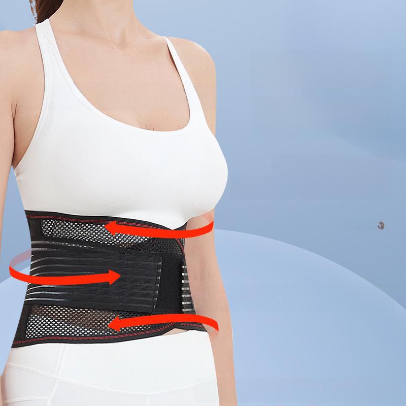 Lumbar Support Belt with Steel Plate for Disc Protrusion - Unisex, Breathable, Sports Use