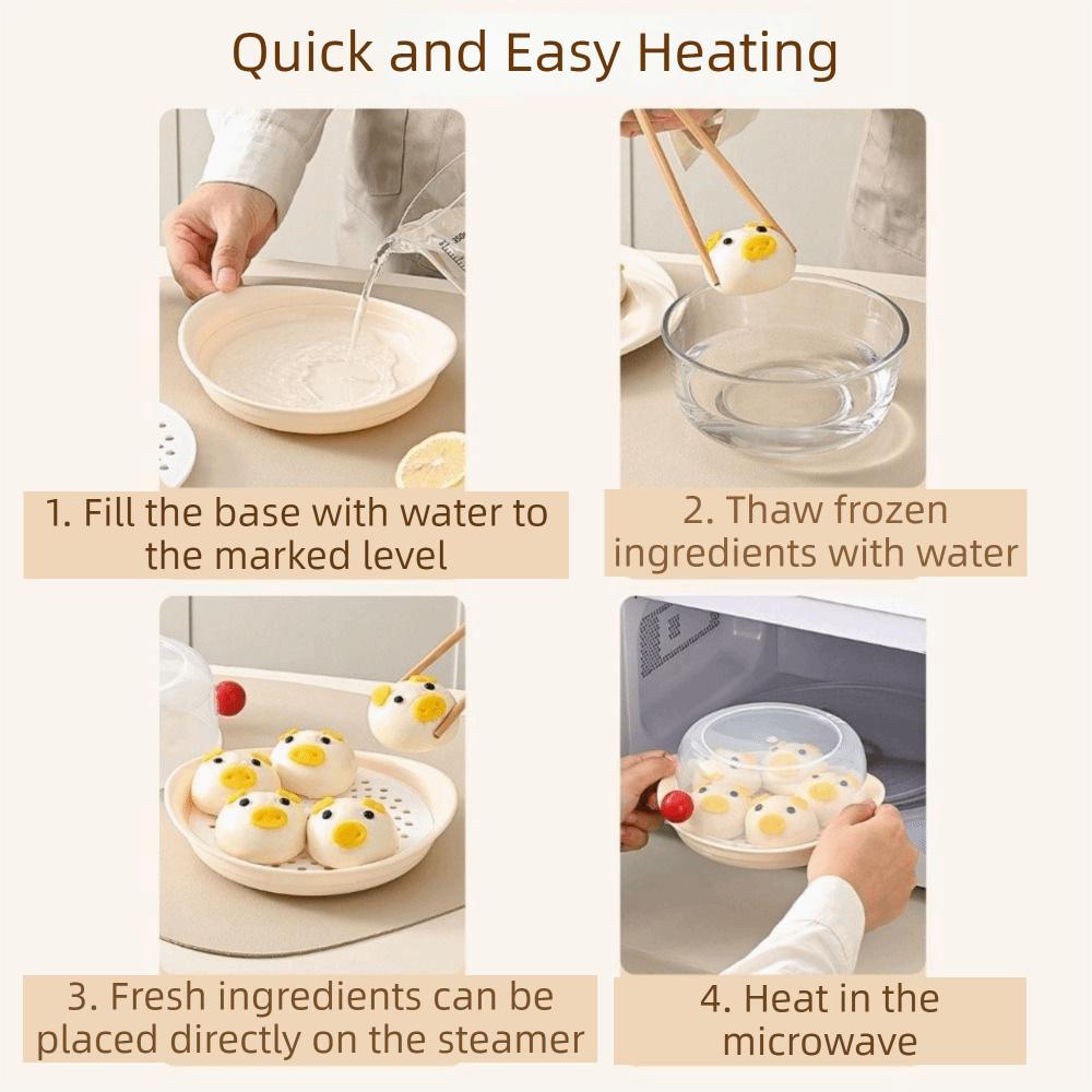 Food Grade Microwave Heating Steamer Quick Cookware Rice Steamer Steamed Eggs