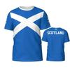 2024 Новая футболка с графическим 3D-принтом шотландского флага, трендовая мужская футболка с национальным гербом Шотландии, подарки на национальный день, персонализированная футболка