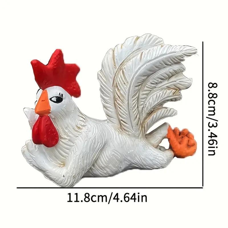 Rooster Decor Statues Resin Garden Farm Yard Chicken Creative Rooster Sculpture Art Craft Courtyard Housewarming Home Decoration