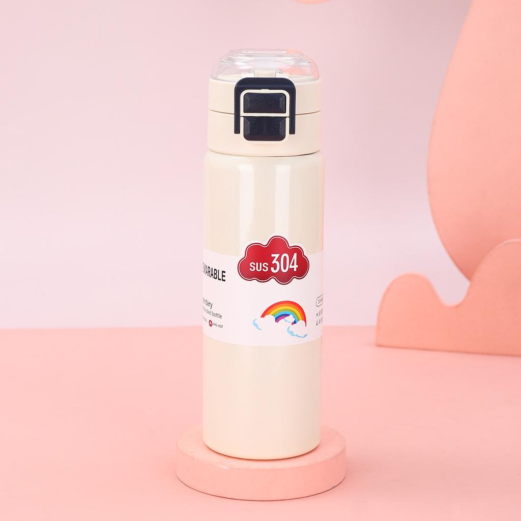 Новая чашка-термос Новая нержавеющая сталь Студенты мужского и женского пола Большая вместимость Чашка с откидной крышкой Рука об руку для переноски Чашки для двойного питья