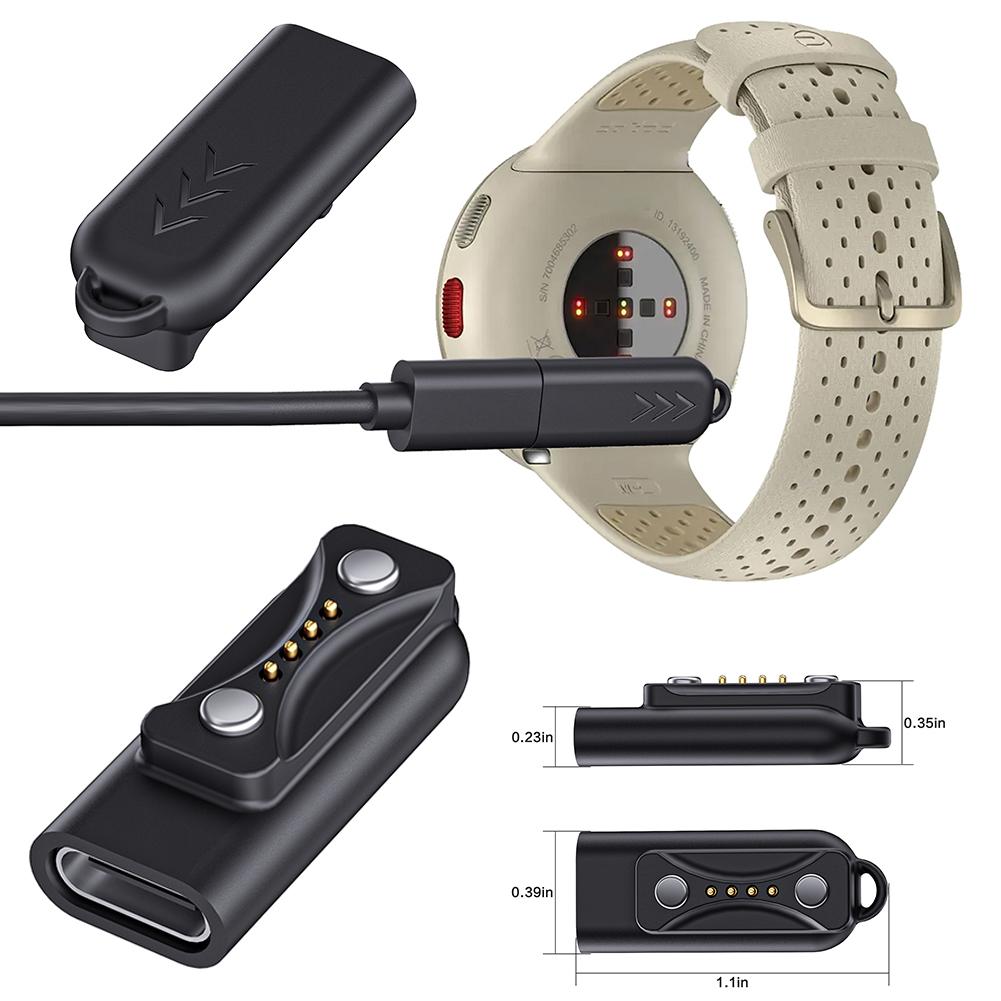 Магнитный USB-C Зарядный кабель-коннектор для часов 5V/1A Преобразователь питания для Polar Pacer/Pacer Pro для Ignite 3/Vantage V3